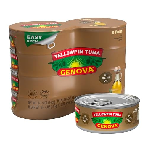 Genova Premium Yellowfin Canned Tuna (Olive Oil) 8-Pack 5-oz Deal