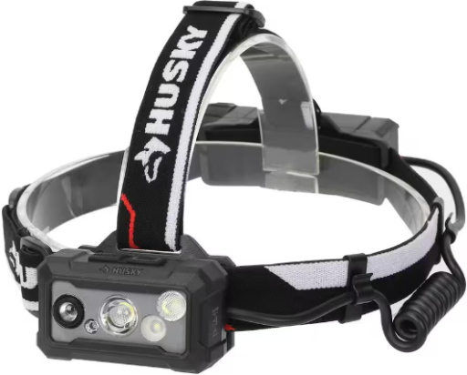 Husky 2200 Lumens Dual Power Rechargeable Autofocusing LED Headlamp