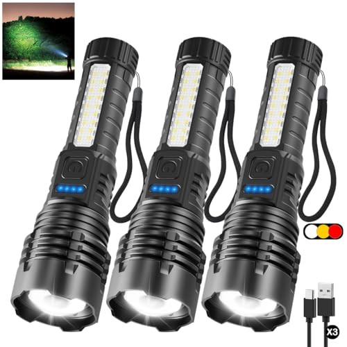 3-Pack Rechargeable Flashlights