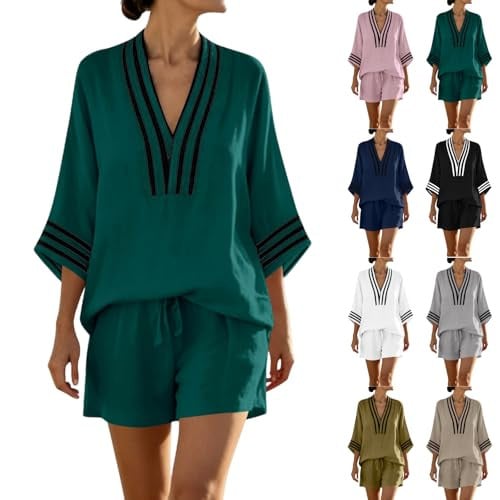 Two Piece Lounge Sets Tops and Shorts Deal