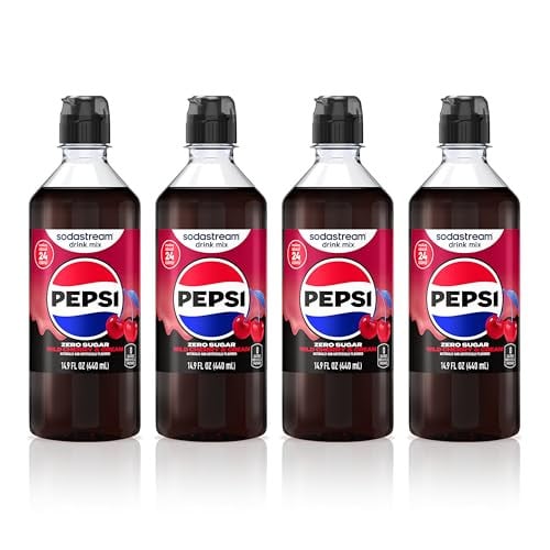 SodaStream Zero Wild Cherry Pepsi & Cream 4-Pack 440ml Deal