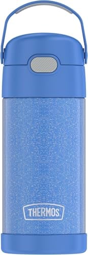 THERMOS FUNTAINER Water Bottle with Straw, 12oz, Glitter Periwinkle