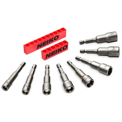 NEIKO 10065A 1/4" Hex Shank Magnetic Power Impact Nut Driver Set (8 pcs) Deal