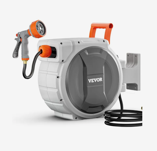 VEVOR Retractable Garden Hose Reel 1/2 Inch x 84 ft
