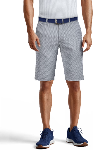 Ben Hogan Men's Stretch Golf Shorts with Horizontal Pattern and Active Waistband 9 Inseam