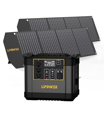Lipower Power Station with 100W Solar Panels 1075Wh (2 Pack Panels) Deal
