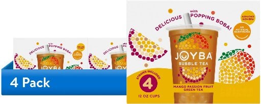 Joyba Mango Passionfruit Green Tea Bubble Tea 16-Pack