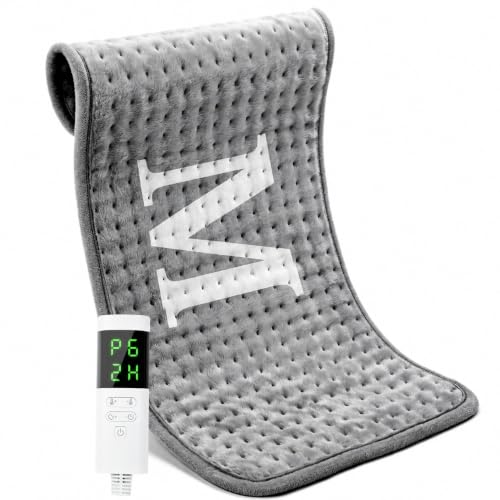 Electric Heating Pad for Back Pain & Cramps Relief, 9 Heat Settings