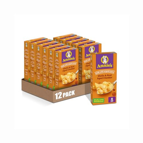 Annie's Shells and Real Aged Cheddar, 6 oz (Pack of 12)