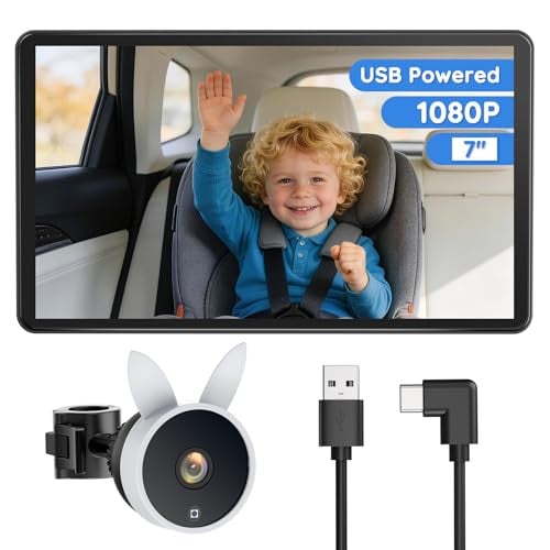 Babyvue BV4 Baby Car Camera w/ 7" Monitor 1080P IPS Display