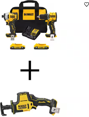 DEWALT ATOMIC 20-Volt MAX Lithium-Ion Cordless Combo Kit (2-Tool) with (2) 2Ah Batteries