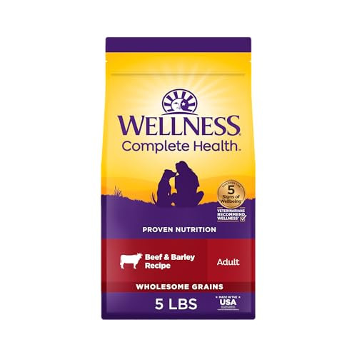 Wellness Complete Health Wholesome Grains Adult Dry Dog Food (Beef & Barley Recipe) 5-Lbs