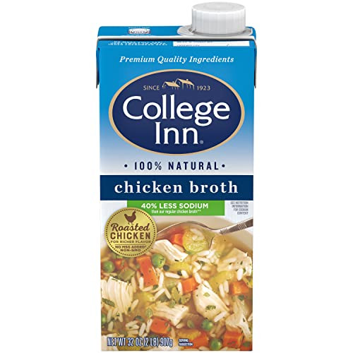 COLLEGE INN 40% Less Sodium Chicken Broth 32 oz Carton