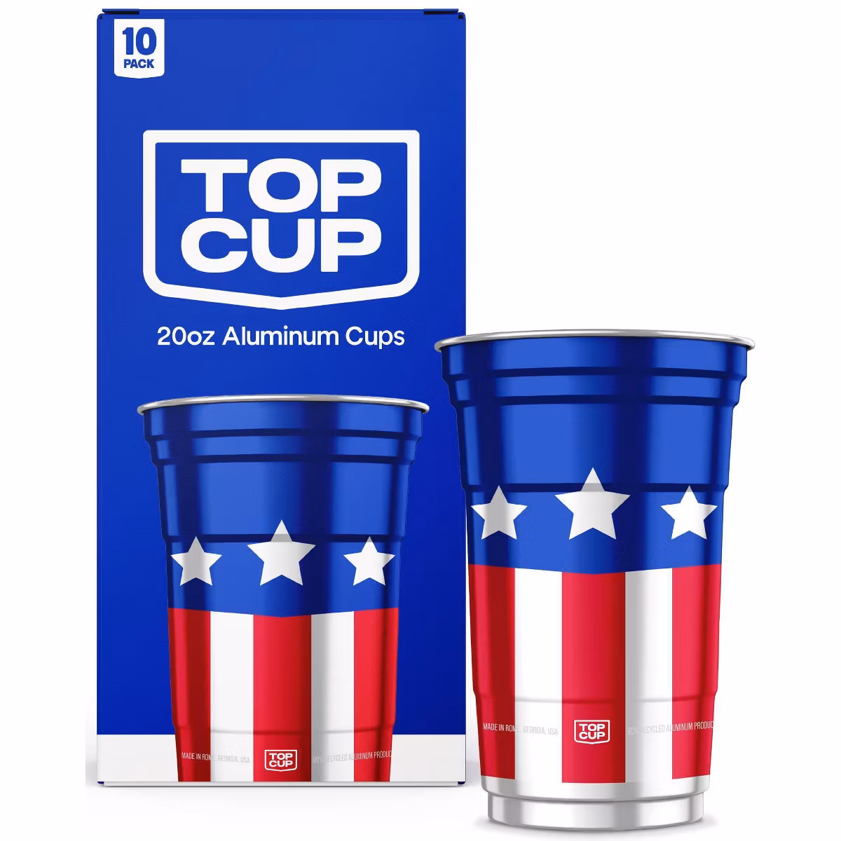 Top Cup Seasonal Aluminum Cups 20oz/10ct