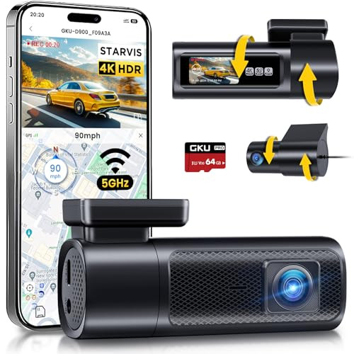 GKU Dash Cam Front and Rear 4K 60fps＋2.5K