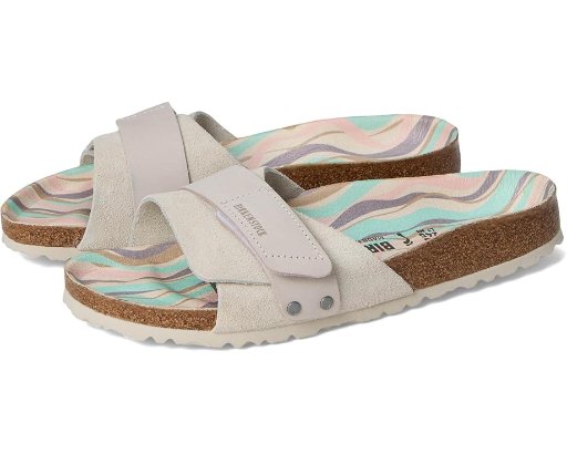 Birkenstock Women's Oita Printed Footbed Sandals (Antique White)