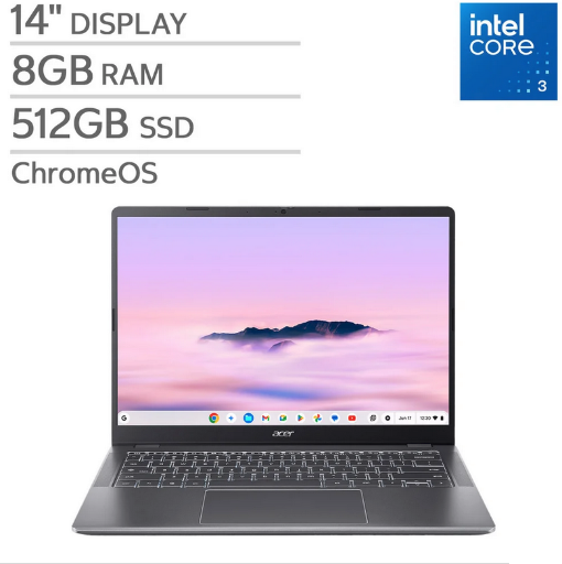 Acer Chromebook Plus 514 14” Touchscreen Laptop 8GB RAM 512GB SSD Deal