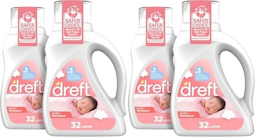 Dreft Newborn Baby Liquid Laundry Detergent (4-Pack)