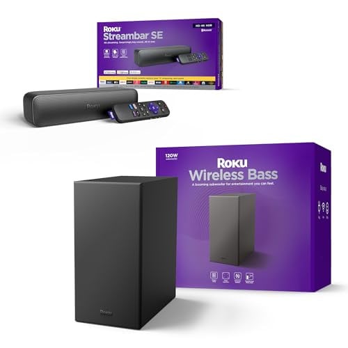 Roku 4K HDR Streambar SE & Wireless Bass Bundle