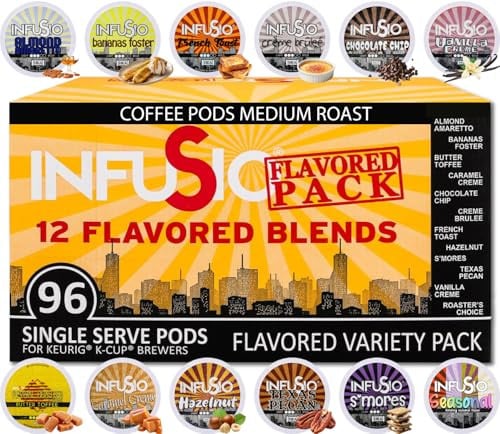 InfuSio Flavored Coffee Pods Variety Pack 96 Count Deal