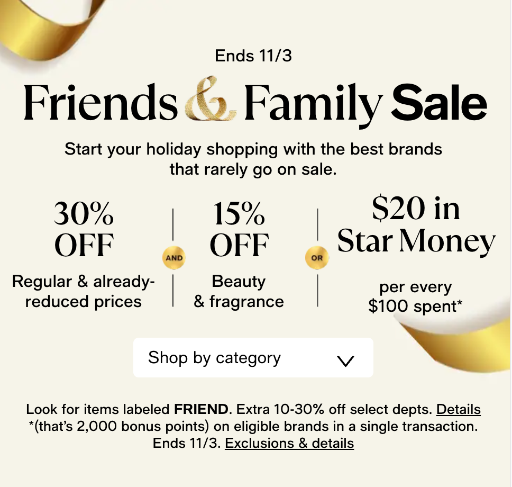 Macy's Friends & Family Sale