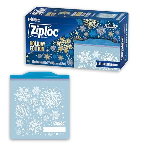 Ziploc Quart Food Storage Freezer Bags 38-Count