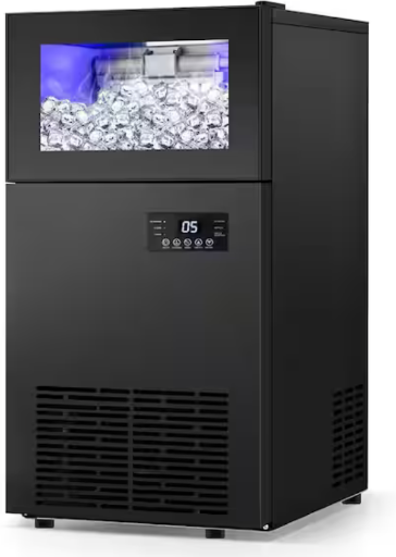 Commercial Built-in or Freestanding Ice Maker 160Lbs/24H with 35Lbs Ice Capacity