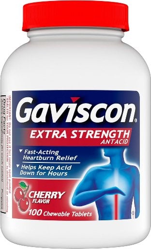Gaviscon Extra Strength Chewable Antacid Tablets 100-Count Deal