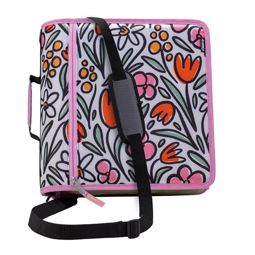 Case-It Mighty Zip Tab 600-Sheet Capacity Binder w/ Zipper and Shoulder Strap