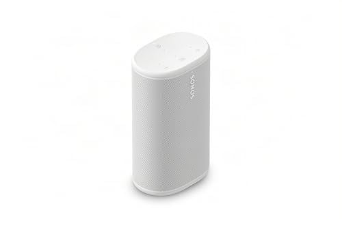 (Resale) Sonos Play Portable Bluetooth Speaker with WiFi, Alexa, 24-Hour Battery Life, Charging Base - White Deal