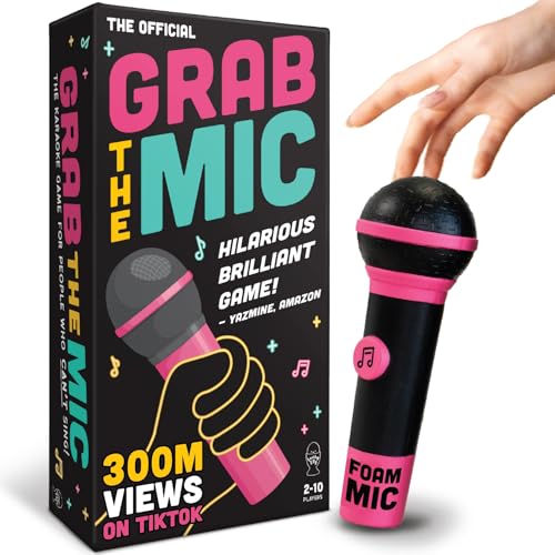 Lucky Egg Grab The Mic Karaoke Party Game w/ 120 Word Cards Deal