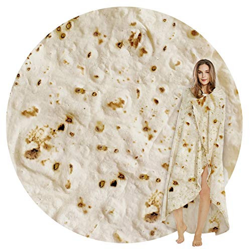 SeaRoomy Burritos Tortilla Throw Blanket 60 inches