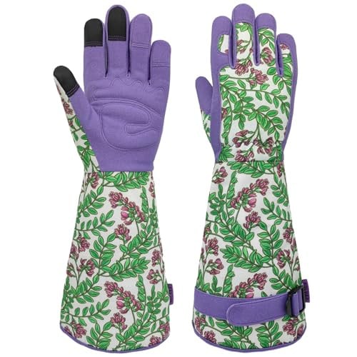 SAVJOB Gardening Gloves Synthetic Leather Touchscreen Deal