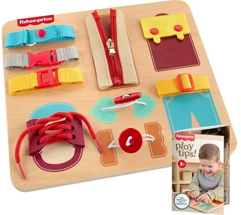Fisher-Price Wooden Montessori Dressing Board w/ 9 Activities Deal