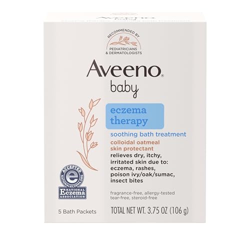 Aveeno Baby Eczema Therapy Colloidal Oatmeal Soothing Bath Treatment 5-Count