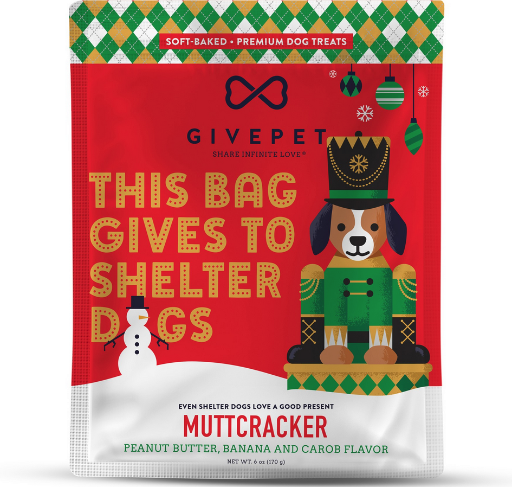 GivePet Soft Baked Dog Treats Holiday Flavors 6-Oz