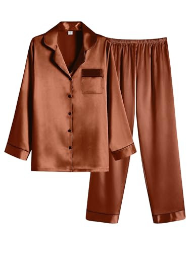 Ekouaer Satin Pajamas Set