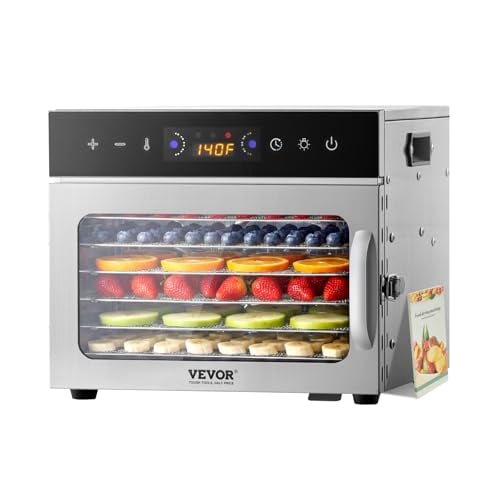 VEVOR Food Dehydrator Machine, 6 Stainless Steel Trays, 400W Deal