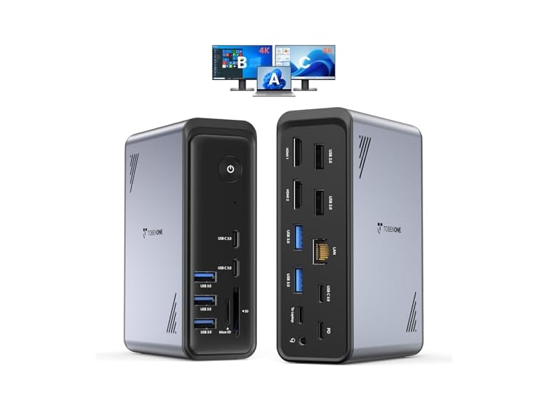 TobenONE Laptop Docking Station Dual Monitor