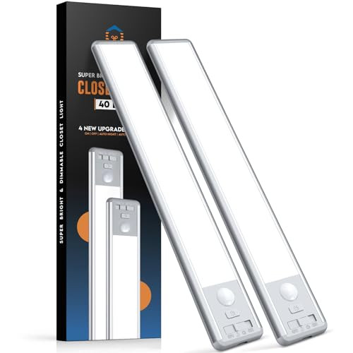 BLS Rechargeable Magnetic Motion Sensor Under Cabinet Lights 2-pk 9.8"