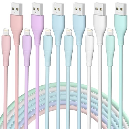 Estbuc iPhone Lightning Charger Cables 6-Pack