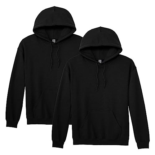 Gildan Adult Fleece Hoodie Sweatshirt 2-Pack