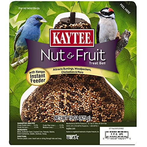 Kaytee Wild Bird Nut & Fruit Seed Treat Bell 15-Ounce