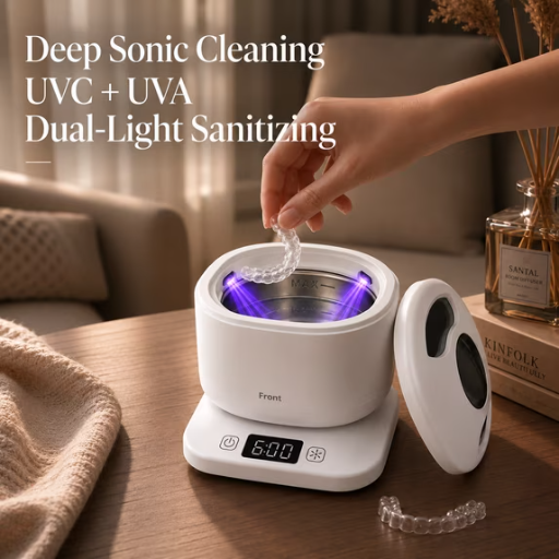 ITISSOFT Ultrasonic Retainer Cleaner 45kHz with UV Light, IPX7 Waterproof Deal