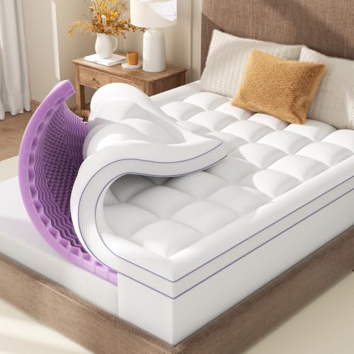 Dual Layer 4 Inch Queen Size Memory Foam Mattress Topper