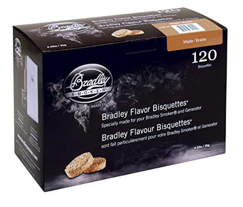 Bradley Smoker Bisquettes for Grilling and BBQ (Maple Special Blend) 12 -Count