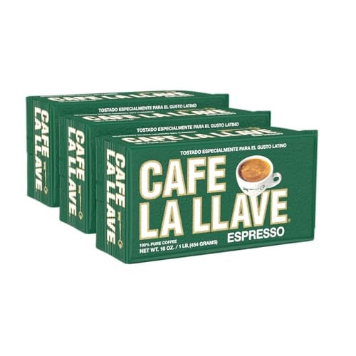 Cafe La Llave Dark Roast Ground Espresso Coffee, 16 oz Bricks (Pack of 3) Deal