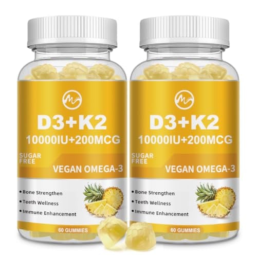 M inch Vitamin D3 K2 Gummies 10000IU/200mcg 2-Pack Deal