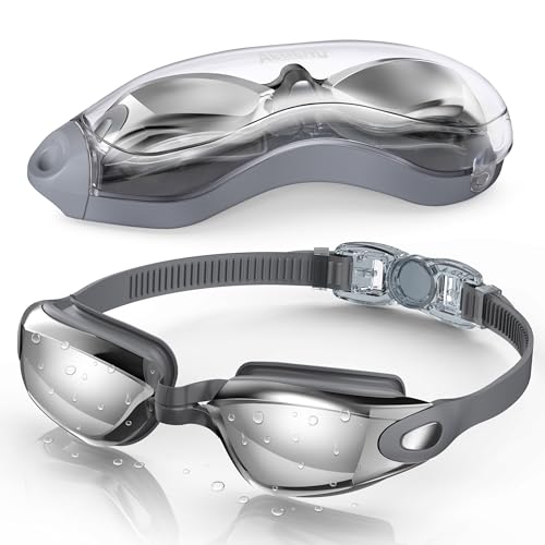 Aegend Adult & Youth Swim Goggles w/ Anti-Fog UV-Protective Lenses, Quick-Release Clasp & Case Deal