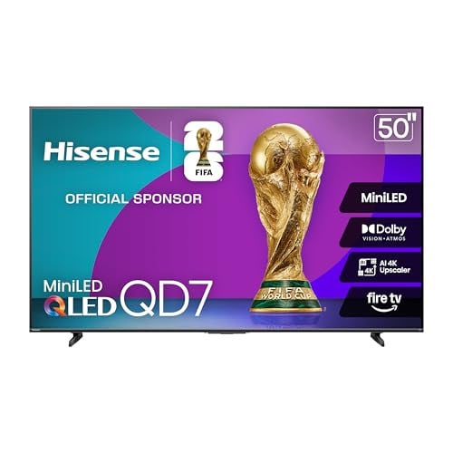 50" Hisense QD7 Series Mini-LED 4K UHD Smart Fire TV (2025) Deal